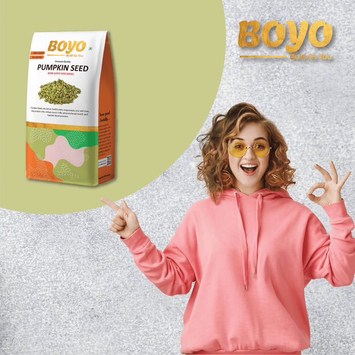 BOYO Raw Pumpkin Seed 500g (2 x 250g) - Weight Loss and Healthy Skin, 100 % Gluten Free, Immunity Booster, Protein Rich Seeds