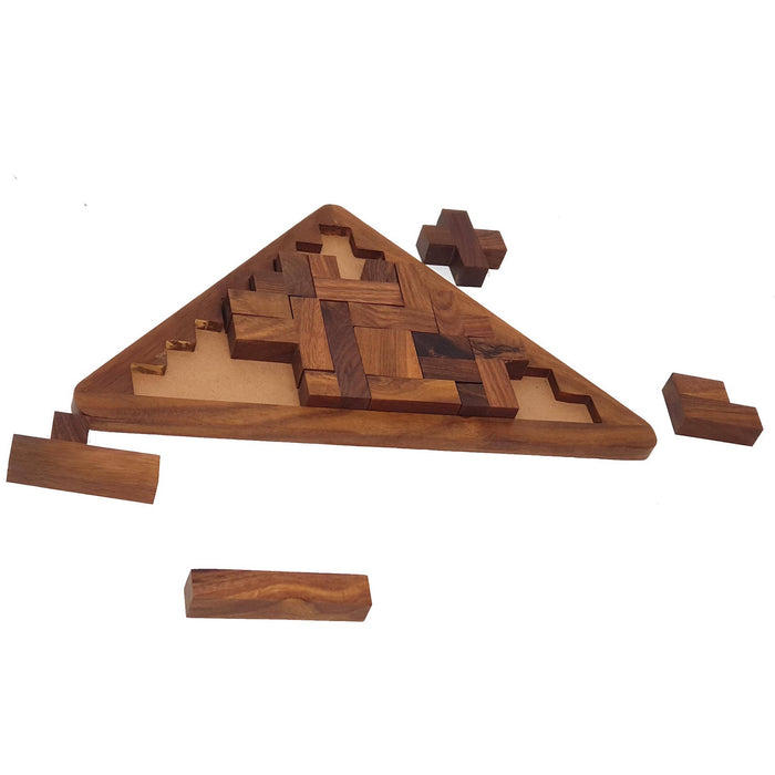 Desi Karigar® Pentameno Tangram Triangle Jigsaw Puzzle Game Handmade