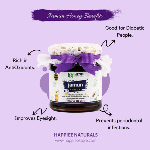 HAPPIEE NATURALS HONEY | WALLET SAVER COMBO - TULSI(250GMS) + WILDBERRY(250GMS)+JAMUN(250GMS) + JUNGLE(250GMS) - Local Option