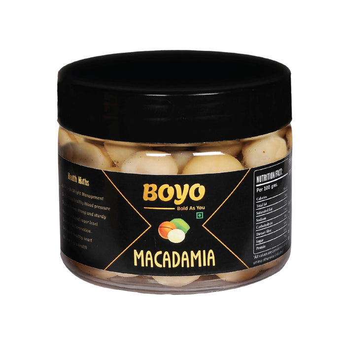 BOYO Premium Exotic Macadamia Nut 125 gm - All Natural, Unsalted