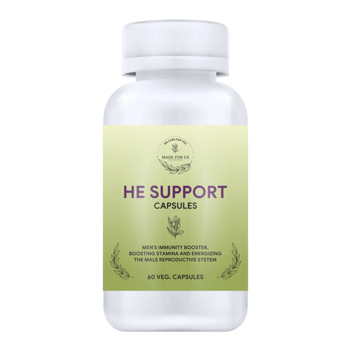 MadeForUs He Support Capsules |Strengthens Muscles|Boosting Stamina & Energy Levels|Improve Sexual Performance & Reproductive|Increase Sperm Count|Hormone Level Balance |Healthy Libido & Erectile Function |100% Organic |Natural Herbs|Ayurvedic|60 Capsules