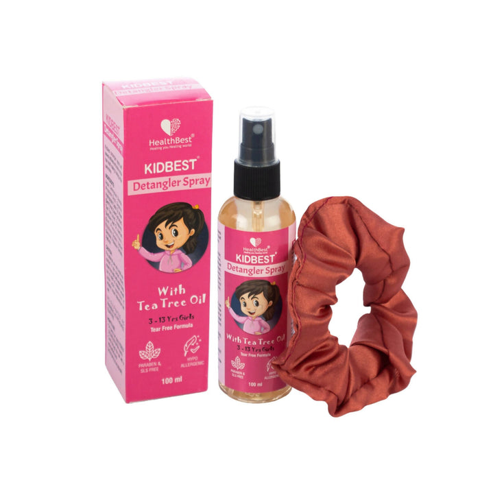 HealthBest Kidbest Detangler Spray for Kids Hair With Hair Band | 100ml