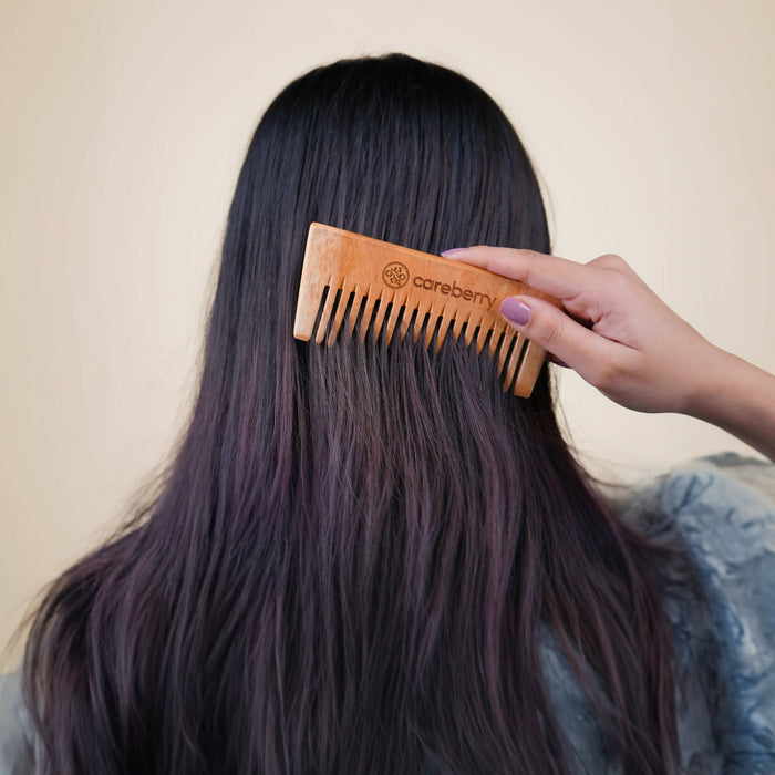 Careberry's Neem Nirvana Shampoo Comb | Reduce Breakage and Hairfall | Neem Comb For Detangling and Hair Growth