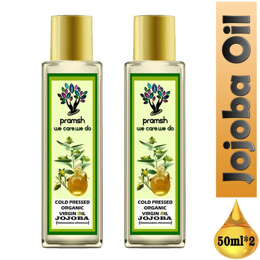 Pramsh Cold Pressed Organic Virgin Jojoba Oil 50ml Hair Oil Pack Of 2 (100ml) - Local Option