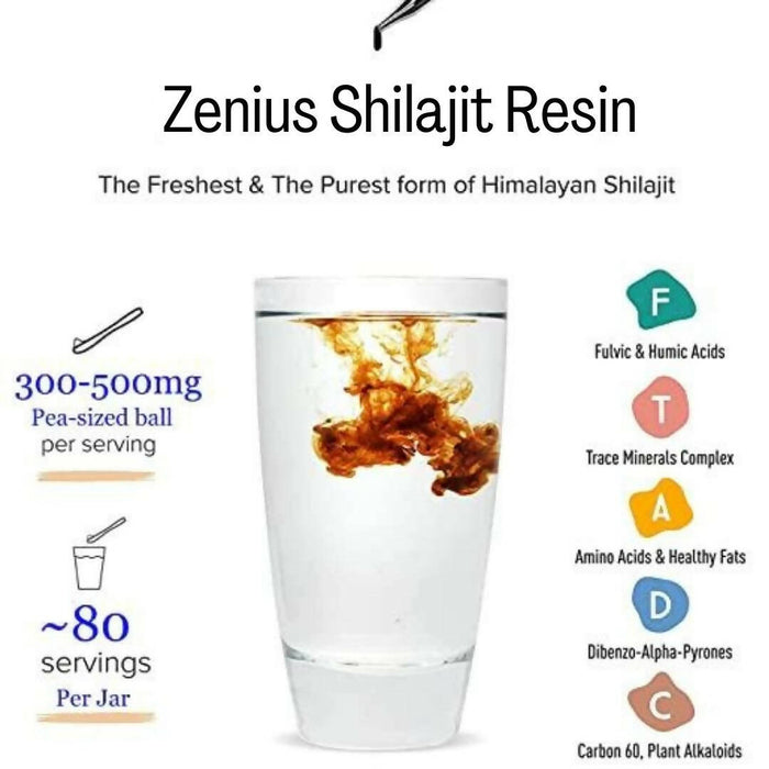 Zenius shilajit resin with ashwagandha and shilajit | 20gm liquide
