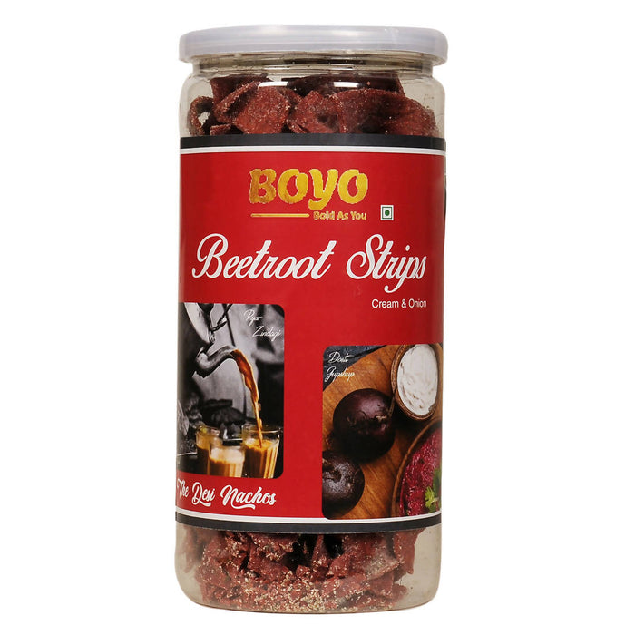 BOYO Healthy Snack Beetroot Strips Cream & Onion 150g Evening Snacks