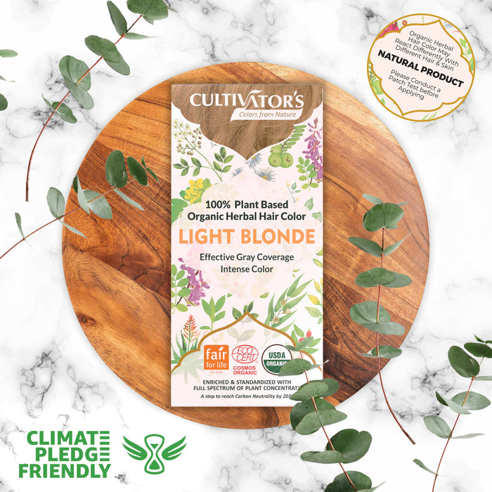 Cultivator's Organic Hair Colour - Herbal Hair Colour for Women and Men - Ammonia Free Hair Colour Powder - Natural Hair Colour Without Chemical, (Light Blonde) - 100g