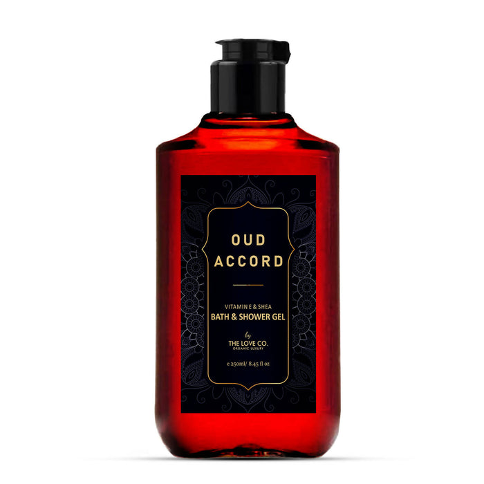 The Love Co. Oud Accord Body Wash Shower Gel For Men - Body Skin Care Products - 250ml