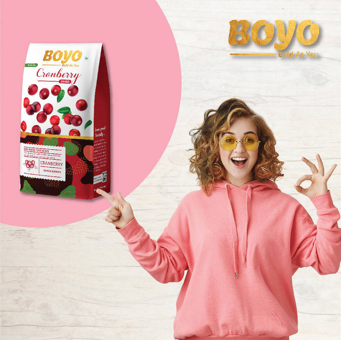 BOYO Dried whole Cranberry 400g (Whole and Unsweetened) 100% Vegan and Gluten Free - Vitamin Rich Cranberries, Dried Cranberries, Healthy Snack for Kids and Adults