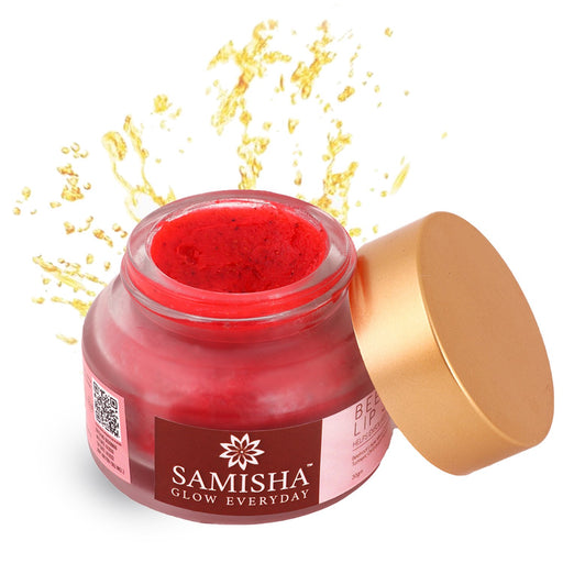 Samisha Organic Lip Lightening Scrub and Under Eye Gel For Dark Circles Treatment Combo Pack - Local Option