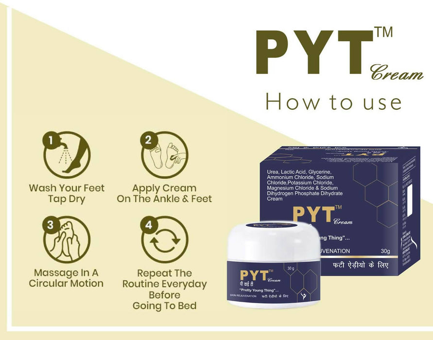 Tantraxx PYT Special Cream for Cracked Heels and Hands for Men and Women (Pack of 3)90 gm)