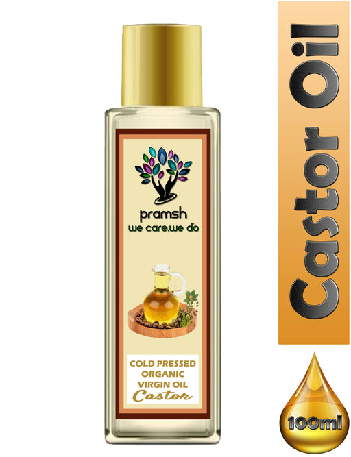 Pramsh Cold Pressed Organic Virgin Castor Oil, Hair Oil 100ml - Local Option