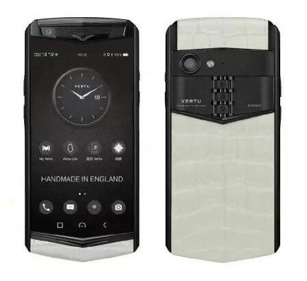 VERTU Aster P Black White Alligator Leather Luxury Smartphone