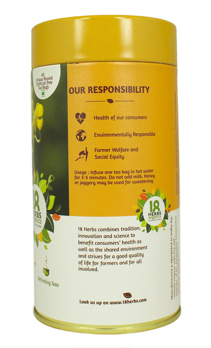 18 Herbs Organics Laxa Health Tea - Helps Digestion and Detoxification, Relieves Constipation and Enhances Bowel Movement