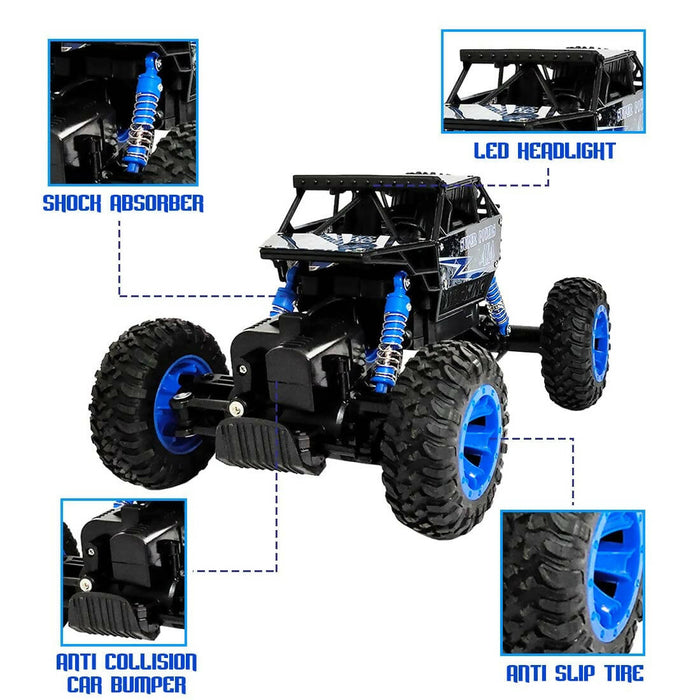 Remote Control Plastic Rechargeable Rock Crawler 1:18 Scale (Color May Vary) (Rock Crawler CAR)