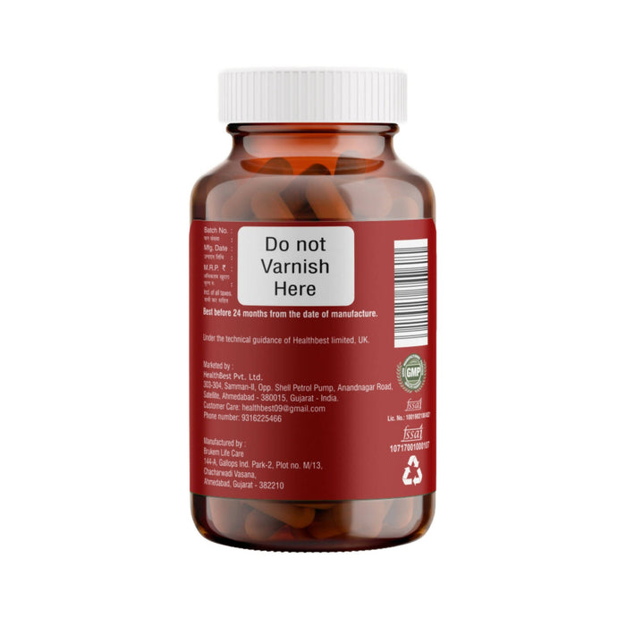 HealthBest Haemobest Gentle Iron Supplement 60 Capsules| Pack of 2