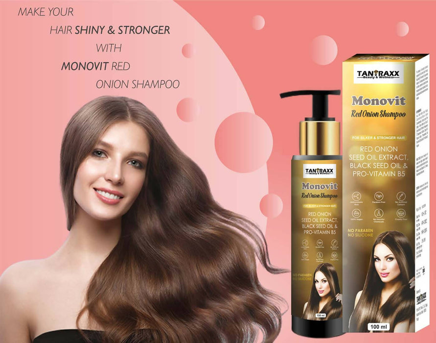 Cyrilpro Monovit Red Onion Anti-Hairfall, Anti-Dandruff Shampoo For Men & Women ( 100 ml )