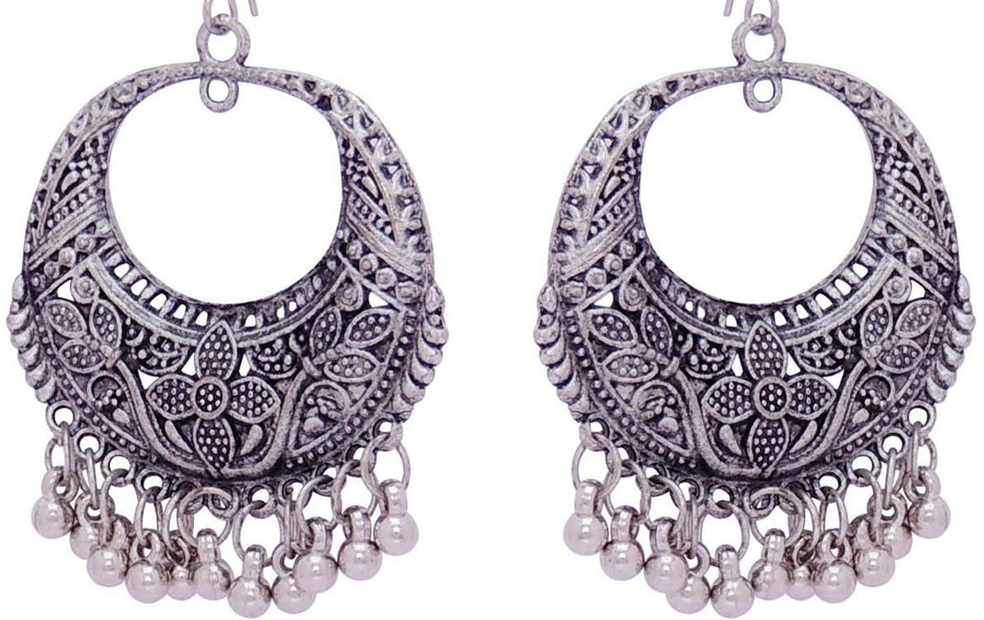 SATYAMANI Metal Earrings Multicolor 1 Pair. for Women