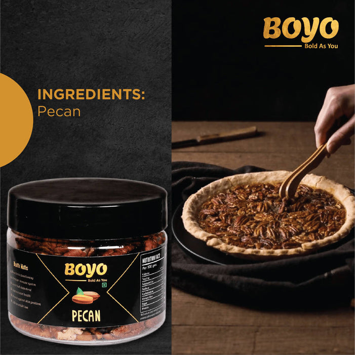 BOYO Premium Pecan nut Kernels 125 gm - 100% Vegan and Gluten-Free
