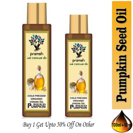 Pramsh Cold Pressed Organic Virgin Pumpkin Seed Oil (100ml+50ml) Pack Of (150ml) - Local Option