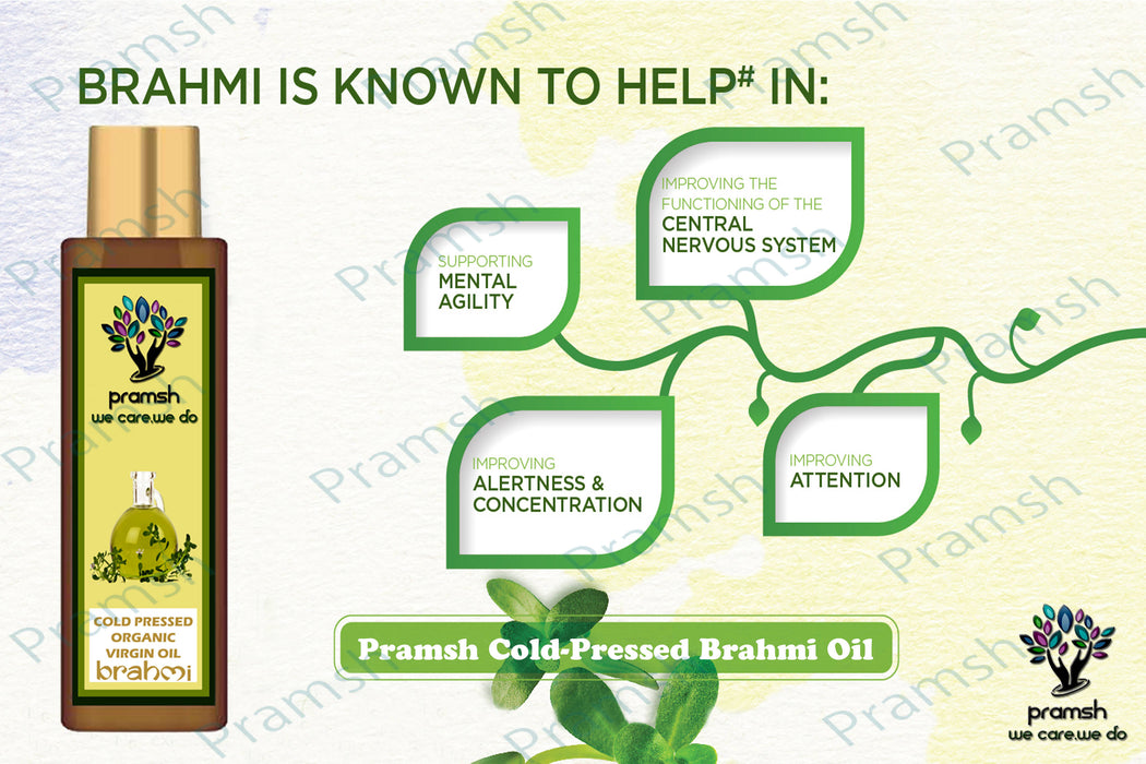 Pramsh Cold Pressed Organic Virgin Brahmi Oil, Hair Oil 50ml - Local Option