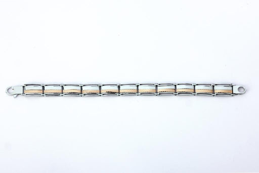 VISHWA Sterling Silver Two-Tone Bracelets, Light Weight for UNISEX - Local Option