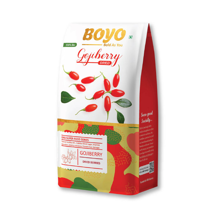 BOYO Exotic Dried Whole Gojiberry 200 gms 100% Vegan & Gluten Free - Unsulphured