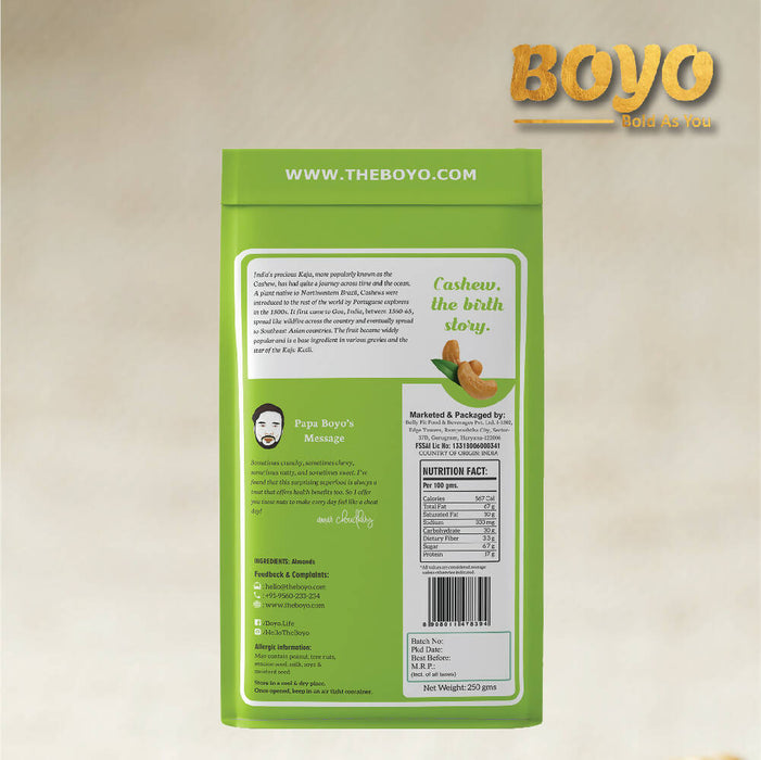 BOYO Mixed Dry Fruits Diwali Gift Box 600g - Whole Cashew Nuts 200g, 100% Natural California Almond 200g,100% Natural California Walnut 200g