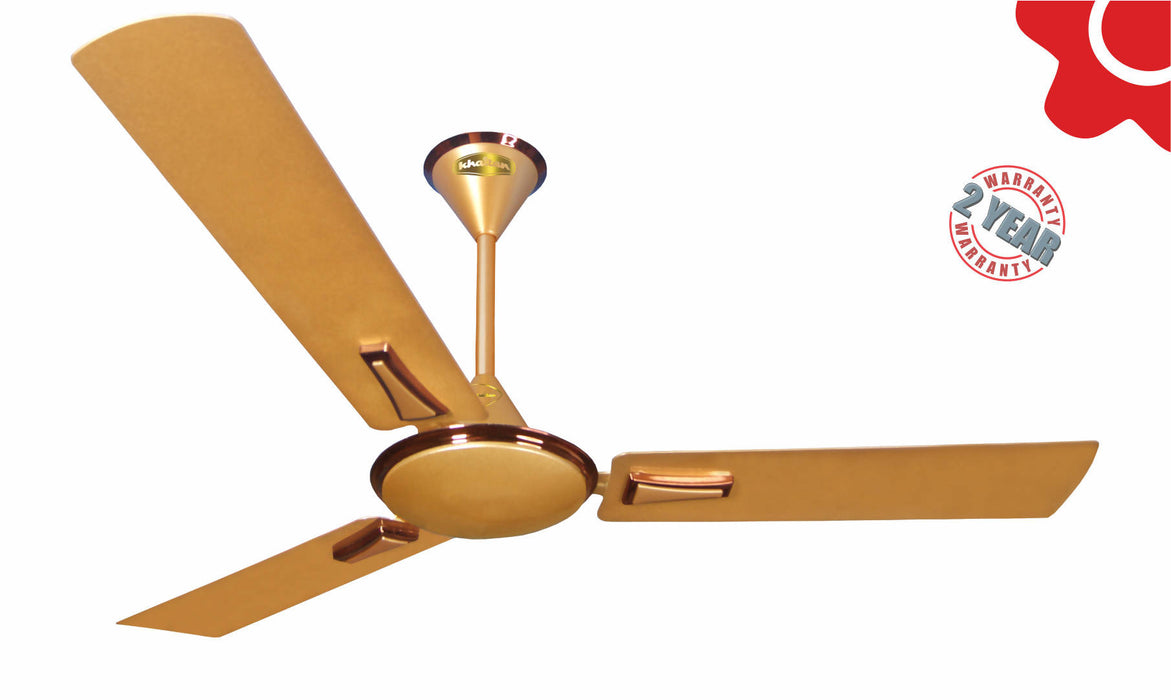 Khaitan GEM PREMIER 1200 mm, 3 Blades Ceiling Fan, 390 RPM (Stain Gold)