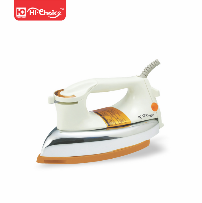 HI-Choice Electric Iron Press 750-Watt Dry Iron with Coating Non-Stick Sole Plate | Safety-Packed Electric Iron Press with Quick, Uniform Heating | 1-year Warranty (1161 IVORY)