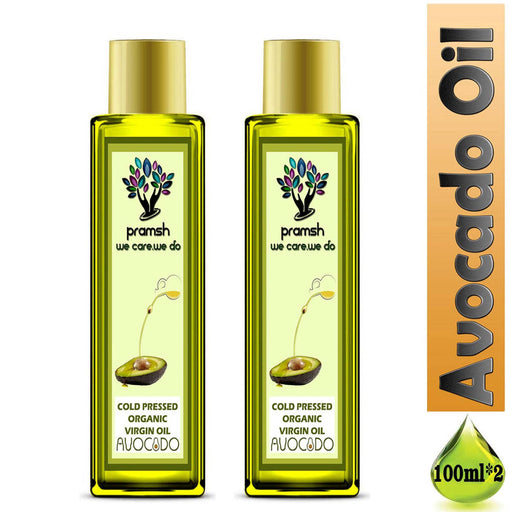 Pramsh Cold Pressed Organic Virgin Avocado Oil Hair Oil 100ml Pack Of 2 (200ml) - Local Option