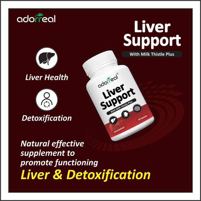 Adoreal Milk Thistle Extract, Liver Support Supplement, for Good Liver Health | 60 Capsules |